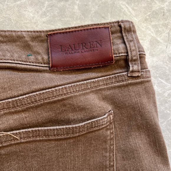 Lauren Ralph Lauren Jeans Premier Straight Brown Size 8 Women's - Picture 3 of 6